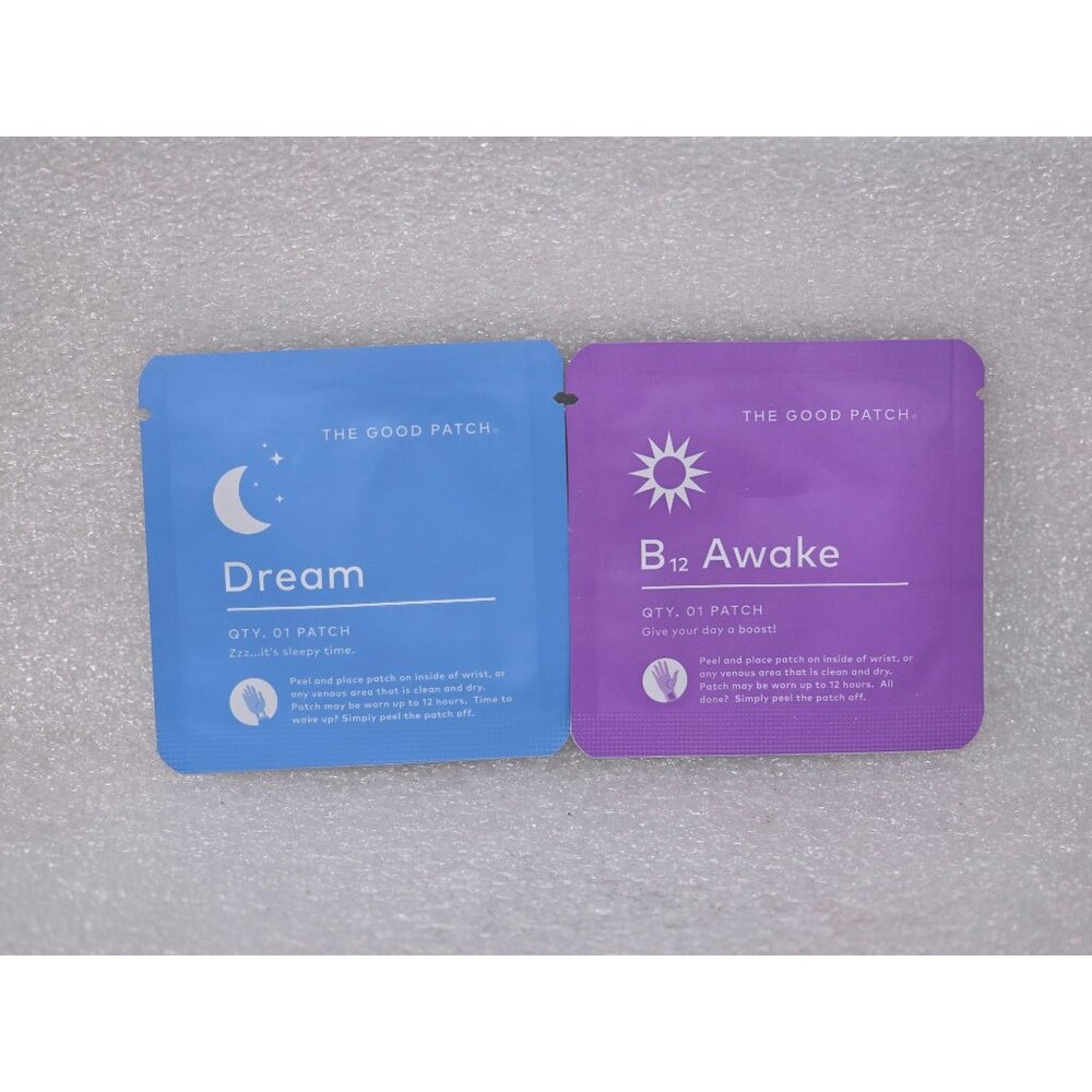 The Good Patch Dream + B12 Awake Patch Set Sleep Energy Wearable Patches Set